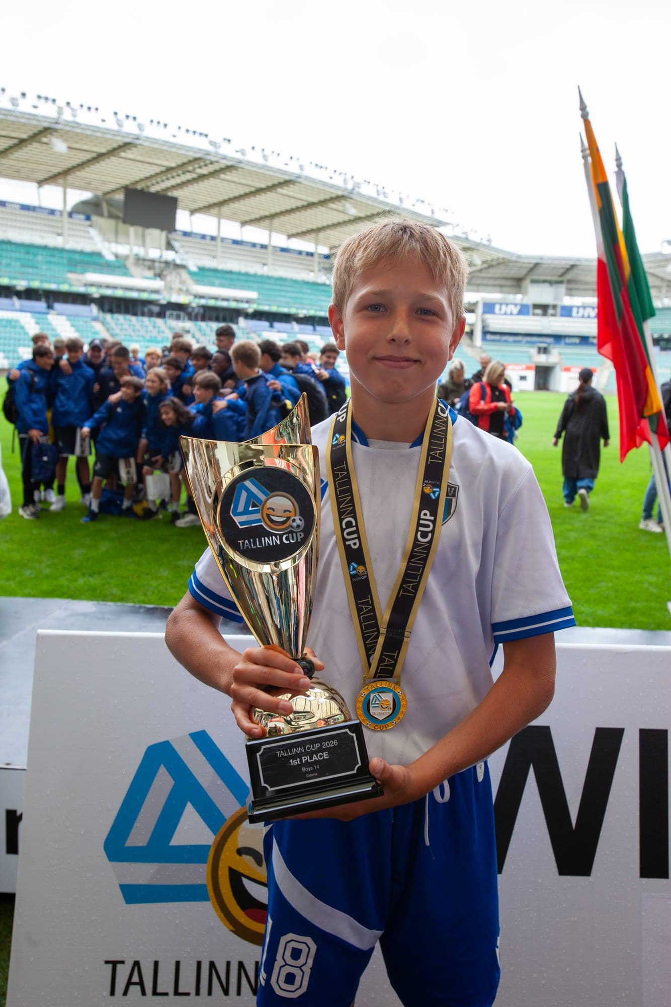 The trophy at A. Le Coq Arena